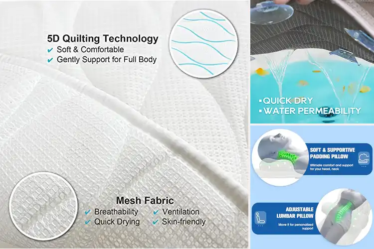 Detailed view of Best 5D Air Mesh Bath Pillow For Quick Drying
