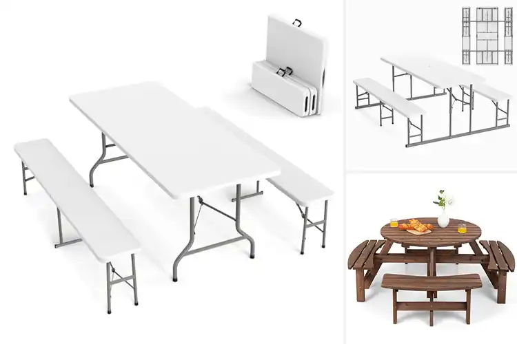 Detailed view of Best Backyard Picnic Tables