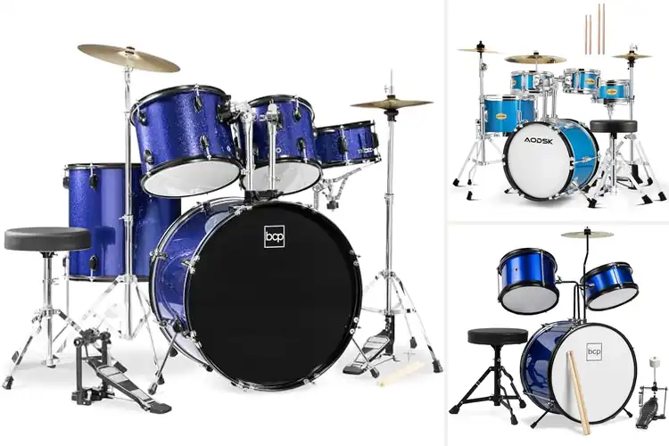 Detailed view of Best Blue Drum Sets