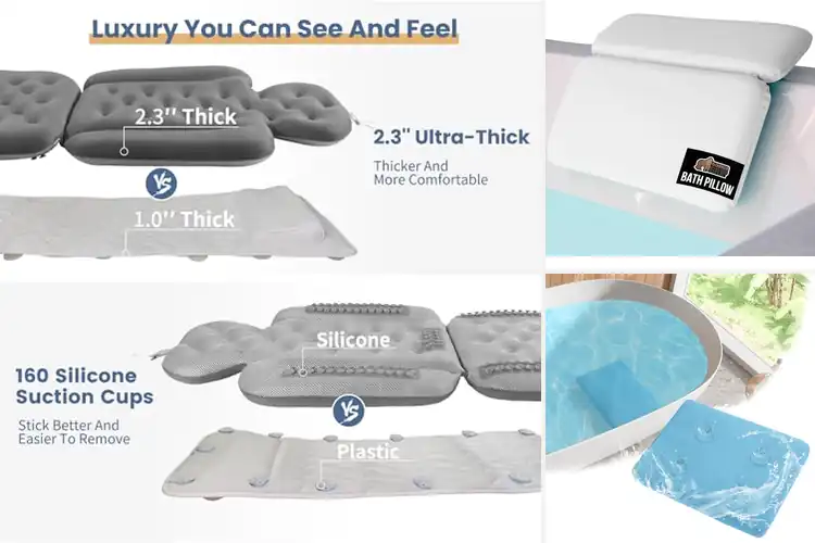 Detailed view of Best Durable Bath Cushion With Heavy Duty Suction