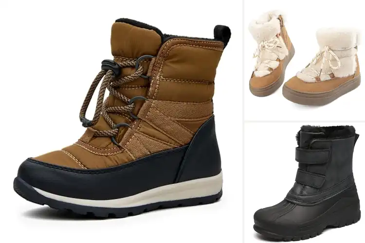 Detailed view of Best Easy On Off Kids Winter Boots
