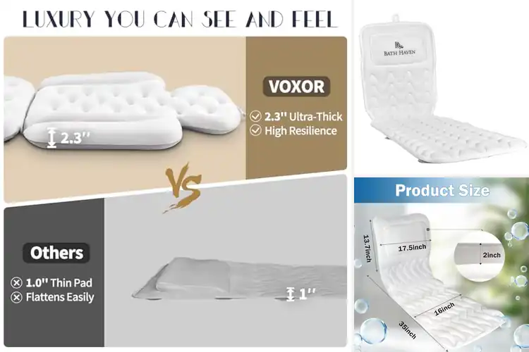 Detailed view of Best Full Body Bath Pillow For Neck And Back Support