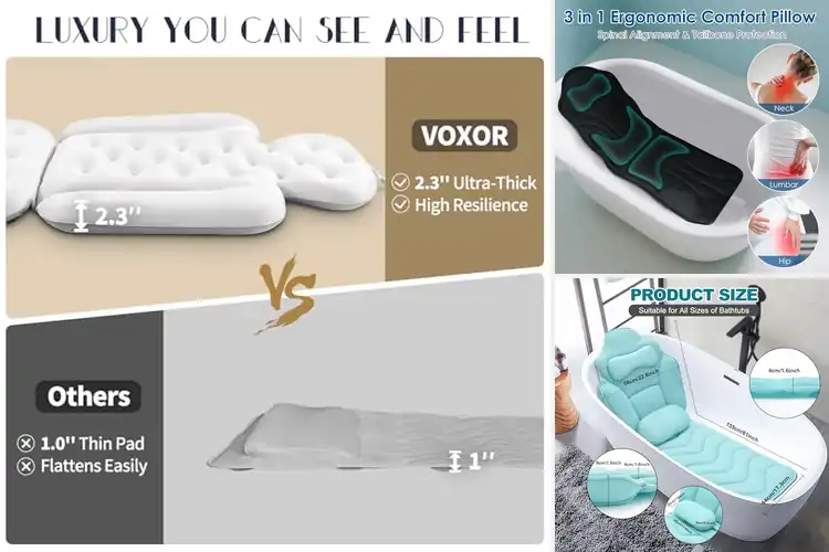 Detailed view of Best Full-Body Bath Pillows: Ultimate Spa Bliss