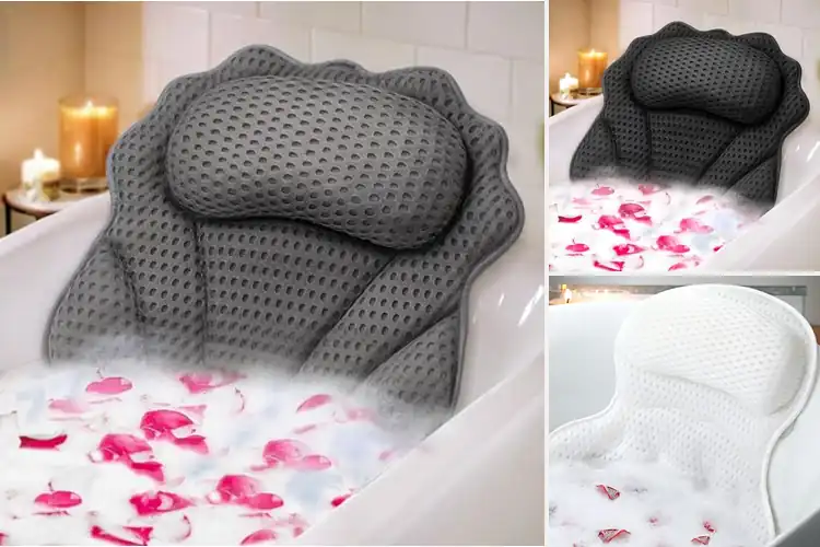 Detailed view of Best Head Neck Shoulder Back Support Bath Pillow