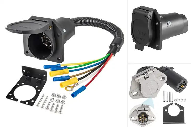 Detailed view of Best Interchangeable 7 Way RV Blade Connector