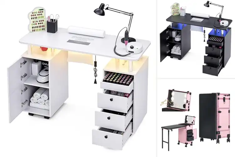 Detailed view of Best Lockable Manicure Tables