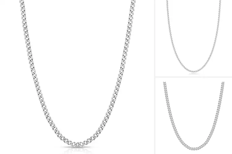 Detailed view of Best Men’s Silver Chains