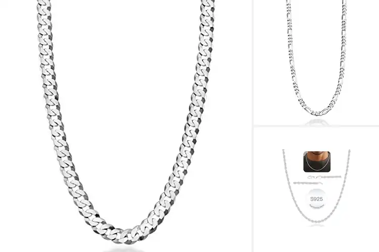 Detailed view of Best Men’s Sterling Silver Chains