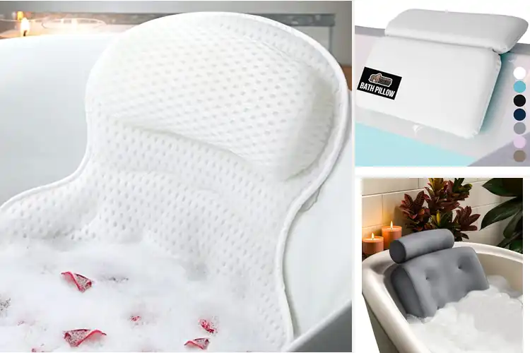 Detailed view of Best Non-Slip Bath Pillows: Ultimate Relaxation
