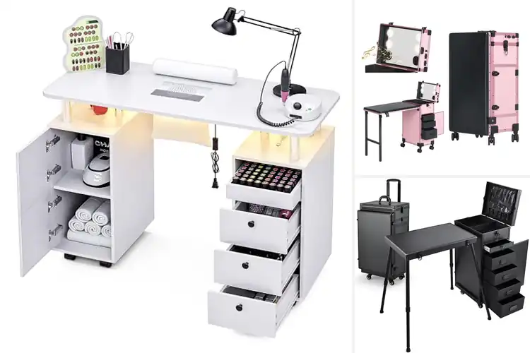 Detailed view of Best Rolling Manicure Tables