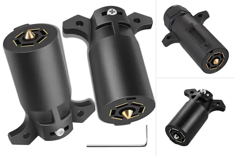 Detailed view of Best Safety Latch 7 Way Trailer Plug
