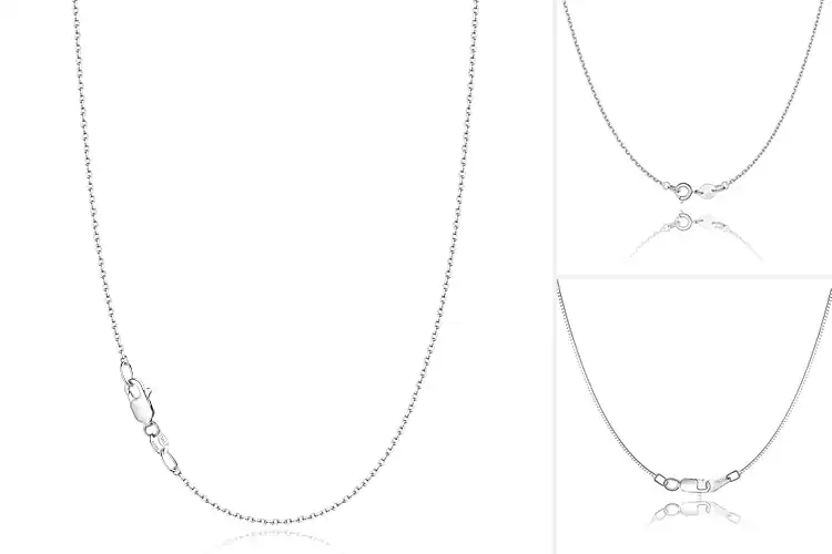 Detailed view of Best Silver Chain Necklaces