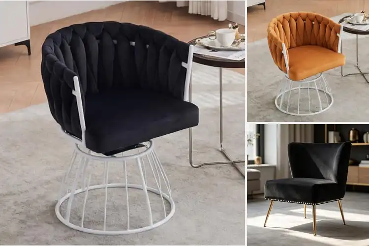 Detailed view of Best Velour Covered Chairs