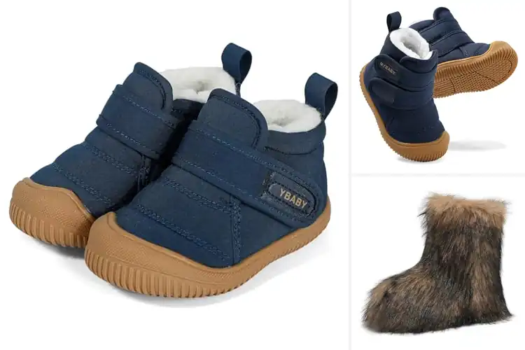 Detailed view of Best Warm Toddler Boots With Fur Lining
