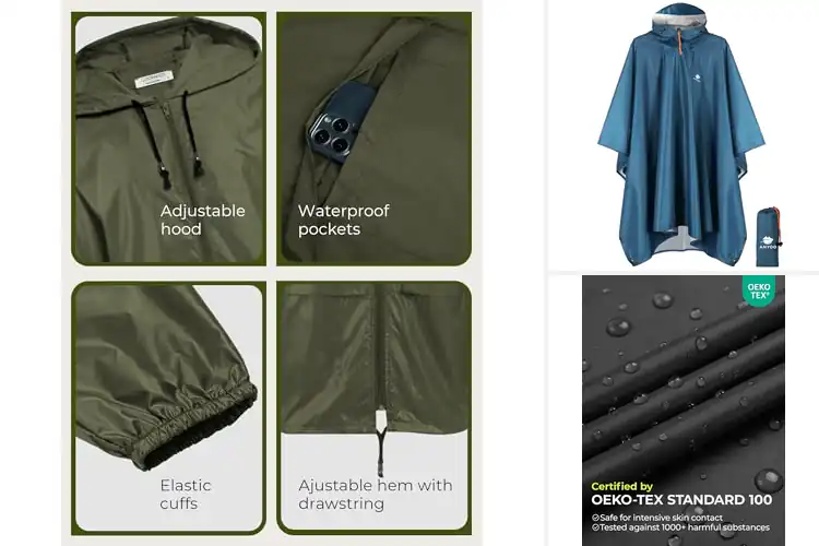 Detailed view of Best Waterproof Hooded Raincoats for All‑Weather Comfort