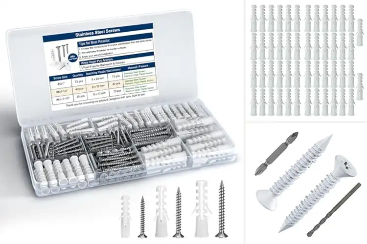 Detailed view of Best White Screw Anchors